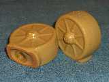 Wagonwheel shakers glazed desert sand